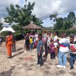 Kids involved in a game show at the asaba fun fair held at the Nelson Mandela Gardens and resorts, asaba
